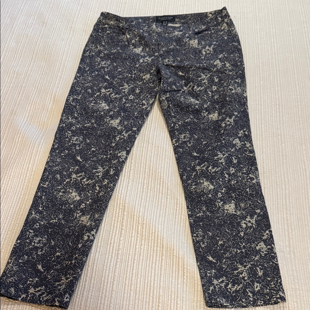 Peruvian Connection Black and Cream slim cut with stretch.